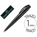 BOLIGRAFO FABER CONIC AZUL RETRACTIL SUJECION DE CAUCHO TINTA INDELEBLE TRAZO MEDIO COLOR NEGRO