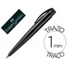 BOLIGRAFO FABER CONIC AZUL RETRACTIL SUJECION DE CAUCHO TINTA INDELEBLE TRAZO MEDIO COLOR NEGRO