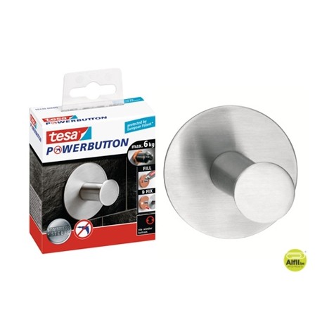 PERCHERO ADHESIVO TESA POWERBOTON CARGA MAXIMA 6 KG 40X87X82 MM