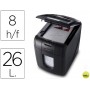 DESTRUCTORA DE DOCUMENTO REXEL AUTO+100M CAPACIDAD DE CORTE 6 HOJAS DESTRUYE GRAPAS Y TARJETAS DE CR