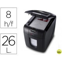 DESTRUCTORA DE DOCUMENTO REXEL AUTO+100M CAPACIDAD DE CORTE 6 HOJAS DESTRUYE GRAPAS Y TARJETAS DE CR