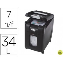 DESTRUCTORA DE DOCUMENTO REXEL AUTO+175X CAPACIDAD DE CORTE 7 HOJAS DESTRUYE GRAPAS Y CLIPS