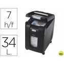 DESTRUCTORA DE DOCUMENTO REXEL AUTO+175X CAPACIDAD DE CORTE 7 HOJAS DESTRUYE GRAPAS Y CLIPS