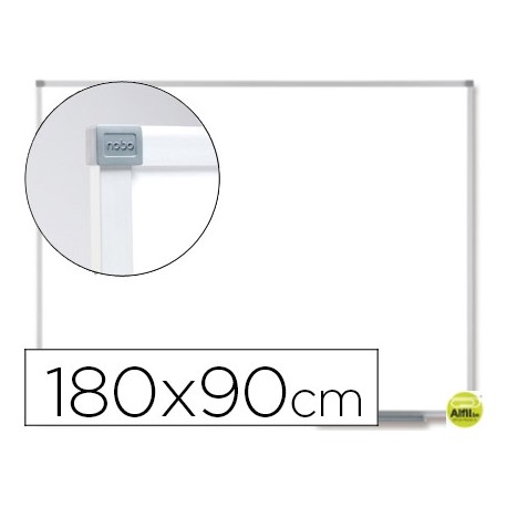 PIZARRA BLANCA NOBO CLASSIC MAGNETICA DE ACERO VITRIFICADO 180X90 CM