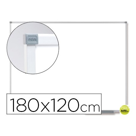 PIZARRA BLANCA NOBO CLASSIC MAGNETICA DE ACERO VITRIFICADO 180X120 CM