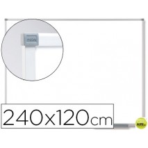 PIZARRA BLANCA NOBO CLASSIC MAGNETICA DE ACERO VITRIFICADO 240X120 CM
