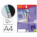 SEPARADOR AVERY DE PLASTICO CON 12 PESTAÑAS PERSONALIZABLE TAMAÑO A4