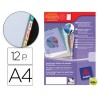 SEPARADOR AVERY DE PLASTICO CON 12 PESTAÑAS DE INDICE PERSONALIZABLE TAMAÑO A4