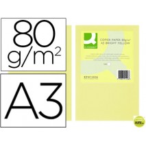 PAPEL COLOR Q-CONNECT DIN-A3 80 GRAMOS CHAMPAGNE PAQUETE DE 500 HOJAS