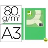 PAPEL COLOR Q-CONNECT DIN-A3 80 GRAMOS VERDE INTENSO PAQUETE DE 500 HOJAS