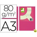 PAPEL COLOR Q-CONNECT DIN-A3 80 GRAMOS ROSA NEON PAQUETE DE 500 HOJAS