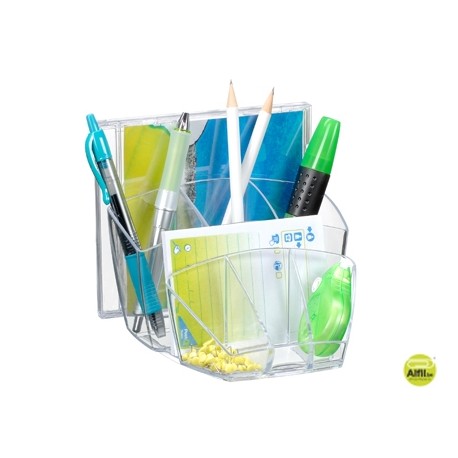 ORGANIZADOR SOBREMESA CEP CON 8 COMPARTIMENTOS PLASTICO TRANSPARENTE