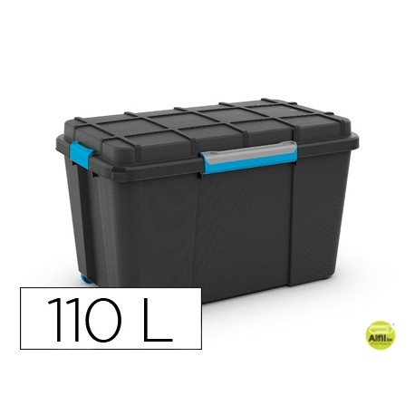 CONTENEDOR PLASTICO CEP SCUBA 110 LITROS 460X445X735 MM CON 4 ASAS Y RUEDAS