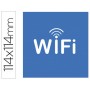ETIQUETA ADHESIVA APLI DE SEÑALIZACION SIMBOLO WIFI 114X114 MM