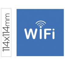 ETIQUETA ADHESIVA APLI DE SEÑALIZACION SIMBOLO WIFI 114X114 MM
