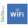 ETIQUETA ADHESIVA APLI DE SEÑALIZACION SIMBOLO WIFI 114X114 MM
