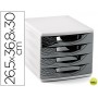 FICHERO CAJONES DE SOBREMESA CEP 265X368X300 MM 4 CAJONES COLOR NEGRO