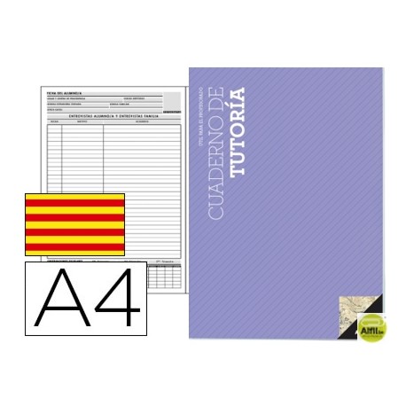 BLOC DE TUTORIA A4 DATOS PERSONALES FALTAS DE ASISTENCIAS FICHA DEL ALUMNO EN CATALAN