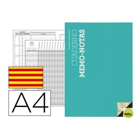 BLOC NOTAS MEMO A4 EVALUACION CONTINUA PLANIFICACION SEMANAL ACTIVIDADES EN CATALAN