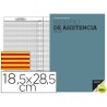 BLOC DE REGISTRO DE ASISTENCIA 18,5X 28,5 CM EN CATALAN