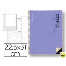 BLOC TRIPLEX PLAN DE CURSO EVALUACION CONTINUA PLAN SEMANAL TUTORIAS MAS 6 FUNDAS TRANSPARENTES 22,5