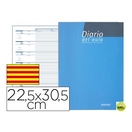 DIARIO DEL AULA CONTROL DE ASISTENCIAS DISCIPLINARIO 22,5 X 30,5 CM EN CATALAN
