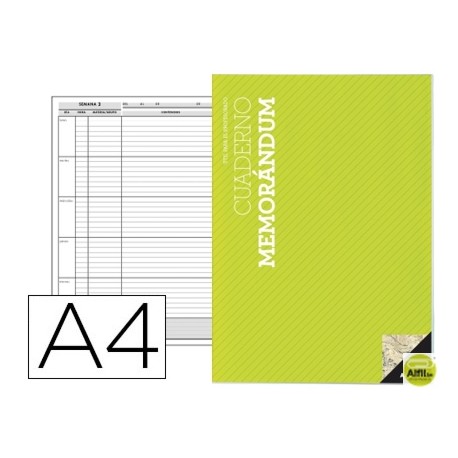 BLOC MEMORANDUM A4 PLANIFICACION SEMANAL DEL CURSO
