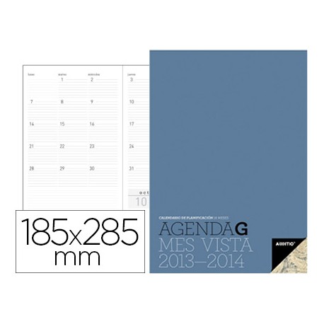 AGENDA ESCOLAR G MES A LA VISTA 2013-2014 CALENDARIO DE PLANIFICACION 18,5 X 28,5 CM