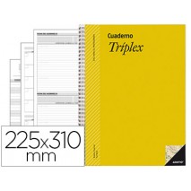 BLOC TRIPLEX PLAN DE CURSO EVALUACION AGENDA PLAN SEMANALY TUTORIAS MAS 6 FUNDAS TRANSPARENTES 22,5