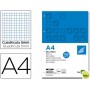 RECAMBIO LIDERPAPEL A4 100 HOJAS 100 G/M2 CUADRO 5 MM 4 TALADROS BANDAS DE 5 COLORES