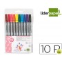 ROTULADOR LIDERPAPEL DUO BOLSA 10 COLORES
