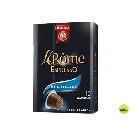 CAFE MARCILLA L AROME ESPRESSO DECAFFEINATO FUERZA 6 MONODOSIS CAJA DE 10 UNIDADECOMPATIBLE CON NESS