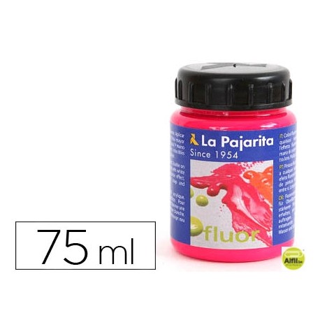 PINTURA LATEX LA PAJARITA F-04 MAGENTA FLUORESCENTE 75ML