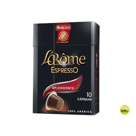 CAFE MARCILLA L AROME ESPRESSO SPLENDENTE FUERZA 7 CAJA DE 10 UNIDADES COMPATIBLECON NESSPRESO