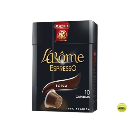 CAFE MARCILLA L AROME ESPRESSO FORZA FUERZA 9 CAJA DE 10 UNIDADES COMPATIBLECON NESSPRESO