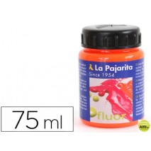 PINTURA LATEX LA PAJARITA F-02 NARANJA FLUORESCENTE 75ML
