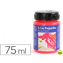 PINTURA LATEX LA PAJARITA F-03 ROJO AMAPOLA FLUORESCENTE 75ML