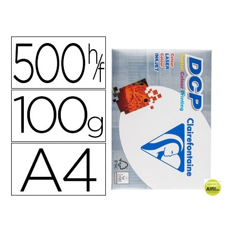 PAPEL FOTOCOPIADORA CLAIREFONTAINE DIN A4 100 GRAMOS PAQUETE DE 500 HOJAS