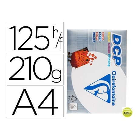 PAPEL FOTOCOPIADORA CLAIREFONTAINE DIN A4 210 GRAMOS PAQUETE DE 125 HOJAS