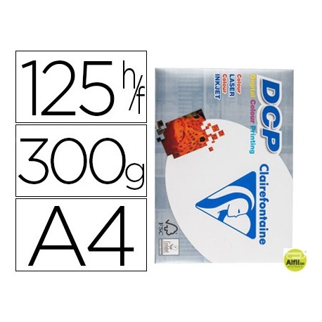 PAPEL FOTOCOPIADORA CLAIREFONTAINE DIN A4 300 GRAMOS PAQUETE DE 125 HOJAS