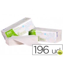TOALLA DE PAPEL MANO ENGARZADAS ECOLOGICA XTRASEC 20X23 CM 2 CAPAS PAQUETE CON 196 UNIDADES