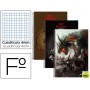 BLOC ESPIRAL LIDERPAPEL FOLIO 80 H CUADRO 4 MM TAPA CARTONCILLO 60 GR FANTASIA EPIC WARRIOS