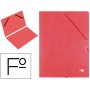 CARPETA LIDERPAPEL GOMAS CARTON SIMIL-PRESPAN SENCILLA FOLIO ROJA