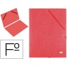 CARPETA LIDERPAPEL GOMAS CARTON SIMIL-PRESPAN SENCILLA FOLIO ROJA