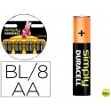 PILA DURACELL ALCALINA SIMPLY AA BLISTER DE 8 UNIDADES