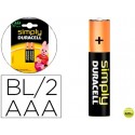 PILA DURACELL ALCALINA SIMPLY AAA BLISTER DE 2 UNIDADES