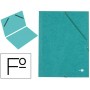 CARPETA LIDERPAPEL GOMAS CARTON SIMIL-PRESPAN SENCILLA FOLIO VERDE