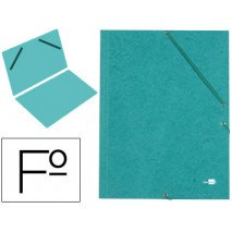 CARPETA LIDERPAPEL GOMAS CARTON SIMIL-PRESPAN SENCILLA FOLIO VERDE