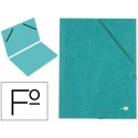 CARPETA LIDERPAPEL GOMAS CARTON SIMIL-PRESPAN SENCILLA FOLIO VERDE