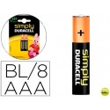 PILA DURACELL ALCALINA SIMPLY AAA BLISTER DE 8 UNIDADES